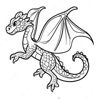 Page à colorier dragon d'eau majestueux en vol | Page de coloriage Dragon d'Eau