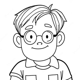 Page à colorier Big Nate | Page de coloriage Big Nate