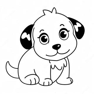 Page à colorier de chiot réaliste | Page de coloriage Chiot Réaliste