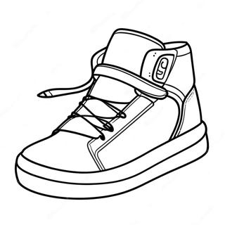 Page à colorier de baskets | Page de coloriage Baskets