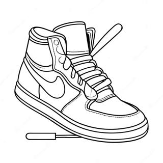Page à colorier design de baskets cool | Page de coloriage Baskets