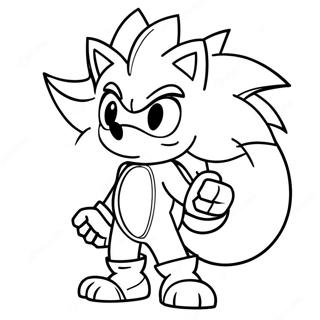 Page à colorier de Silver le Hérisson | Page de coloriage Silver le Hérisson