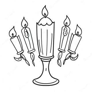Page à colorier Allumage de Bougies de Shabbos | Page de coloriage Shabbat