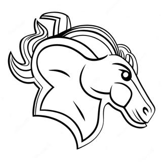 Page à colorier du logo des Broncos | Page de coloriage Broncos