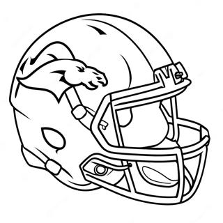 Page à colorier du casque des Denver Broncos | Page de coloriage Broncos