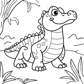 Page à colorier de crocodile | Page de coloriage Crocodile