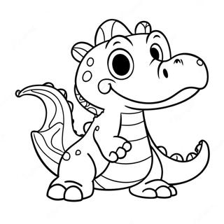 Page à colorier de crocodile mignon en dessin animé | Page de coloriage Crocodile