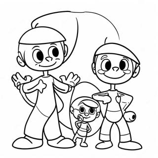 Page à colorier de la famille Jetsons | Page de coloriage Jetsons