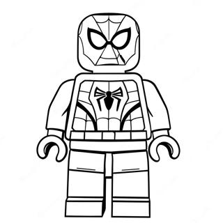 Page à colorier de Lego Spiderman | Page de coloriage Lego Spiderman