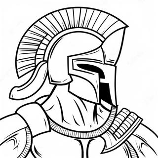 Page à colorier d'un guerrier spartiate | Page de coloriage Spartiate