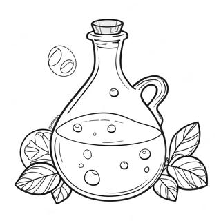 Page à colorier de potion | Page de coloriage Potion
