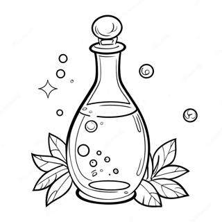 Page à colorier d'une bouteille de potion magique | Page de coloriage Potion