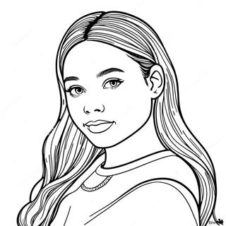 Page à colorier d'Olivia Rodrigo | Page de coloriage Olivia Rodrigo