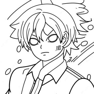 Page à colorier de Todoroki | Page de coloriage Todoroki