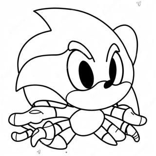 Page à colorier de Sonic Spiderman | Page de coloriage Sonic Spiderman