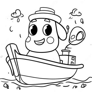 Page à colorier Skipper dans une aventure colorée | Page de coloriage Barreur