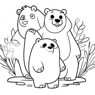 Page à colorier des Oursons | Page de coloriage Nous, les ours