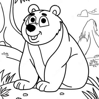 Page à colorier de Frère Ours | Page de coloriage Frère ours