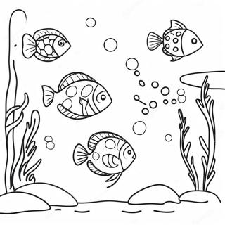 Page à colorier scène sous-marine à relier les points | Page de coloriage Relier les points