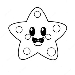 Page à colorier Étoile Mario Brillante | Page de coloriage Étoile Mario