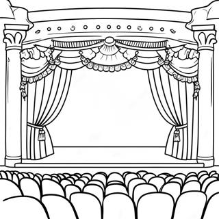 Page à colorier Scène de Théâtre | Page de coloriage Théâtre