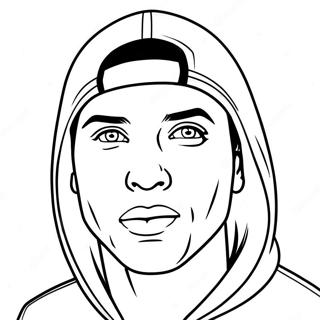Page à colorier d'Eminem | Page de coloriage Eminem