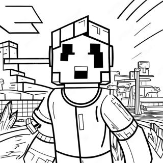 Page à colorier de Steve de Minecraft | Page de coloriage Minecraft Steve