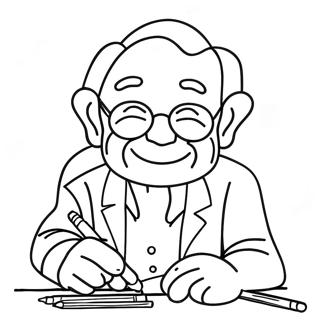Page à colorier de grand-père | Page de coloriage Grand-père