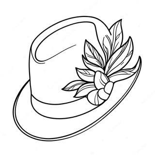 Page à colorier d'un chapeau | Page de coloriage Chapeau