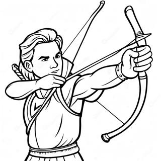 Dessin à colorier de l'arc et de la flèche | Page de coloriage Arc et Flèche
