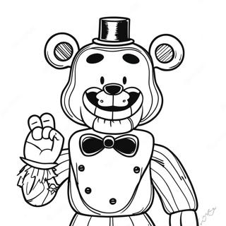 Page à colorier de la marionnette FNAF effrayante | Page de coloriage Marionnette FNAF