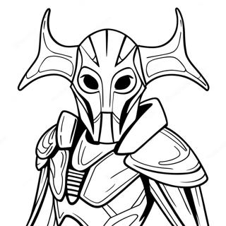 Page à colorier de Général Grievous | Page de coloriage Général Grievous