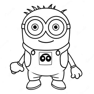 Page à colorier de Minion violet | Page de coloriage Minion Violet