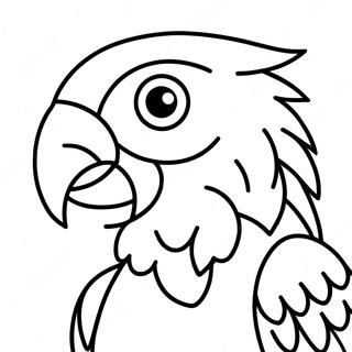 Page à colorier de macaw | Page de coloriage Ara