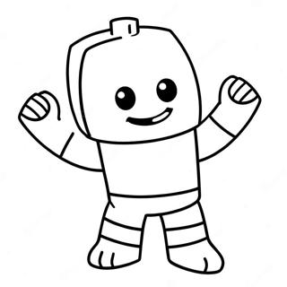 Page à colorier du personnage bacon Roblox | Page de coloriage Bacon Roblox