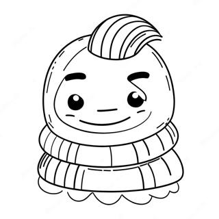 Page à colorier de cheveux bacon drôle Roblox | Page de coloriage Bacon Roblox