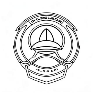 Page à colorier Logo de l'Équipe de Course McLaren | Page de coloriage McLaren
