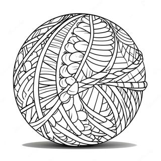 Page à Colorier de Pelote de Laine au Crochet | Page de coloriage Crochet