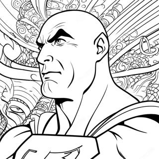 Page à Colorier de Black Adam | Page de coloriage Adam Noir