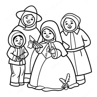 Page à Colorier de Las Posadas | Page de coloriage Las Posadas