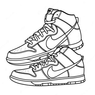 Page à Colorier de Nike Dunks | Page de coloriage Nike Dunks