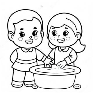Lavage des mains Coloriages