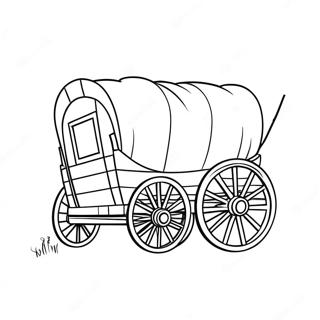 Page à colorier Chariot de pionnier | Page de coloriage Pionnier