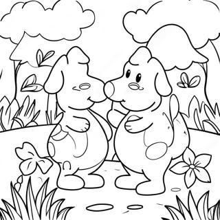 Page à colorier Jardin coloré à retrouver les différences | Page de coloriage Trouvez les différences