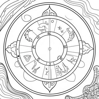 Page à colorier sur l'astrologie | Page de coloriage Astrologie