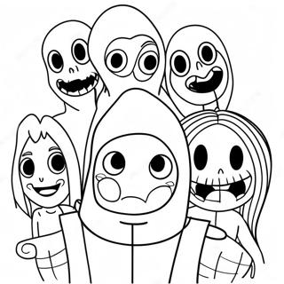 Page à colorier de personnages Creepypasta | Page de coloriage Creepypasta
