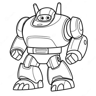 Page à colorier Tobot en action | Page de coloriage Tobot