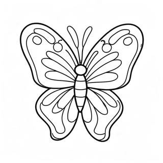 Page à colorier papillon coloré en vol | Page de coloriage Volant
