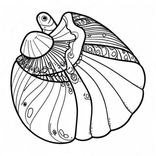 Page à colorier de coquillage | Page de coloriage Coquillage