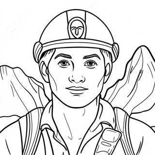 Page à colorier de Joshua aventurier | Page de coloriage Josué